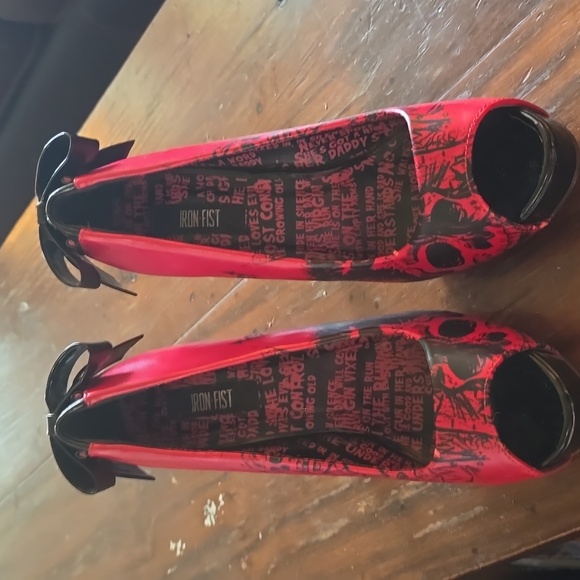 Iron Fist American Nightmare heels Size 7 Red - Picture 3 of 4